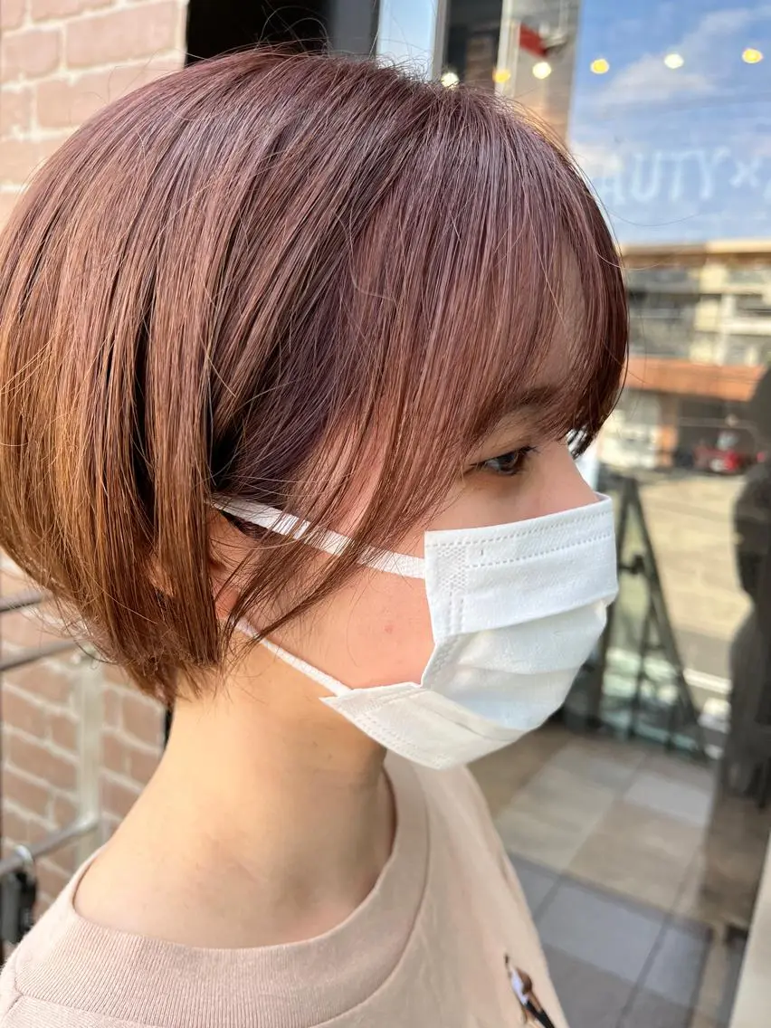 ショート カラー パーマ ヘアアレンジ メンズ キッズ ネイル マツエク・マツパ アイブロウ メンズハイライト メンズパーマ ブラウンカラー ケアカラー 透明感カラー 久木原 ゆりのヘアスタイル