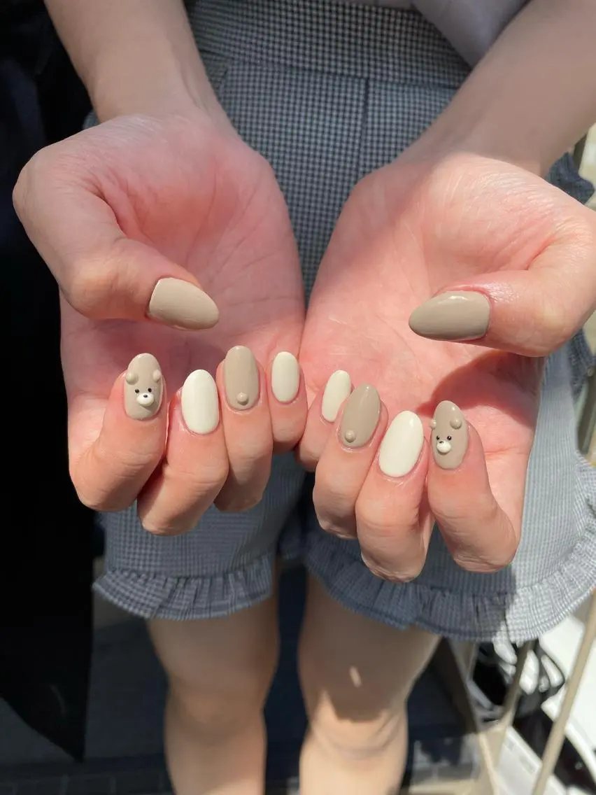 ネイル ぷっくりネイル シンプルネイル ハンドネイル うにゃねいる🌷 Mayaのネイルデザイン