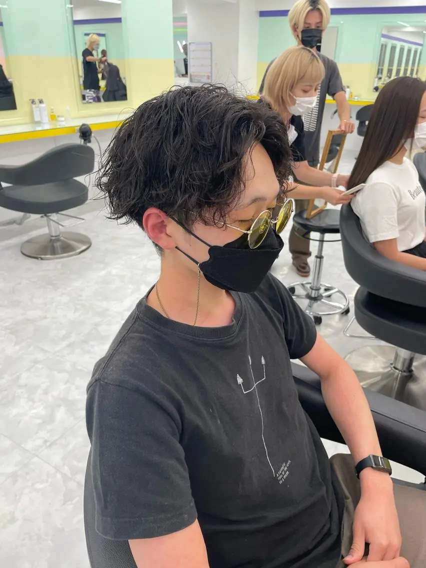 パーマ メンズ カット パーマ 横浜メンズパーマ🔥 大野賢人のヘアスタイル