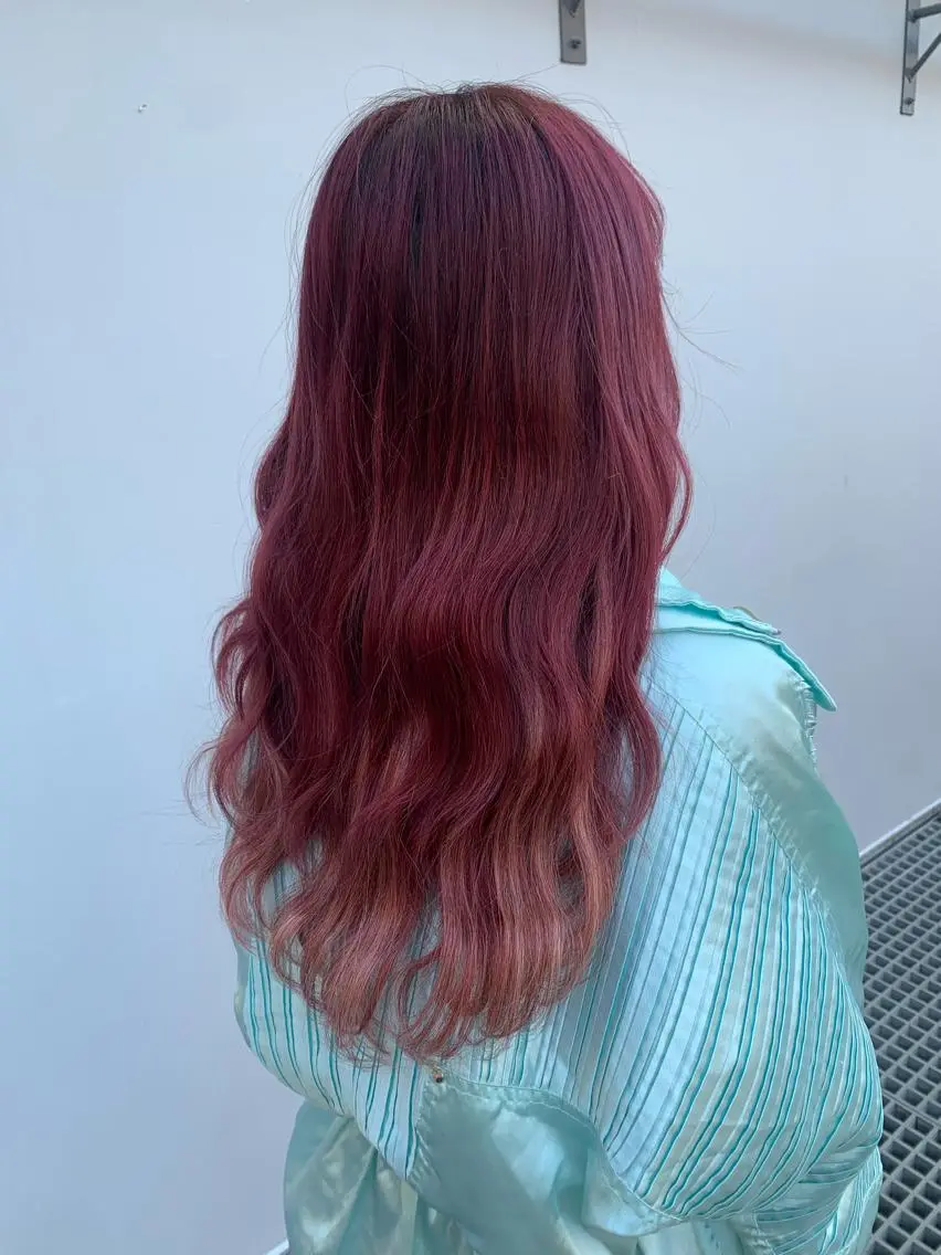 ミディアム カラー エクステ 色落ちまでキレイに！ ！女性サロンのヘアスタイル