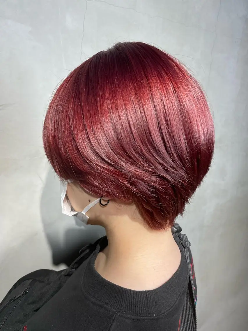 ショート カット ヘアカラー メンズパーマ 工藤勇也のヘアスタイル