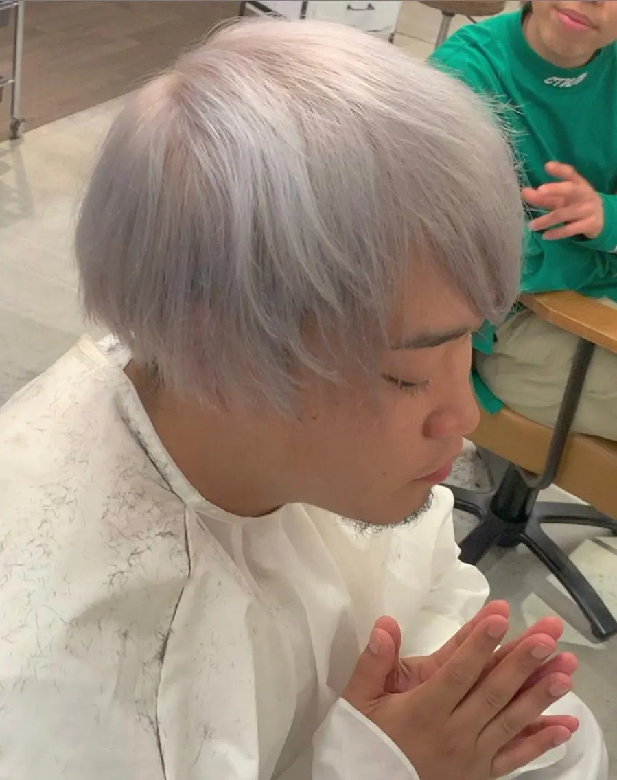 ショート カラー パーマ ヘアアレンジ メンズ 野木 良平のヘアスタイル