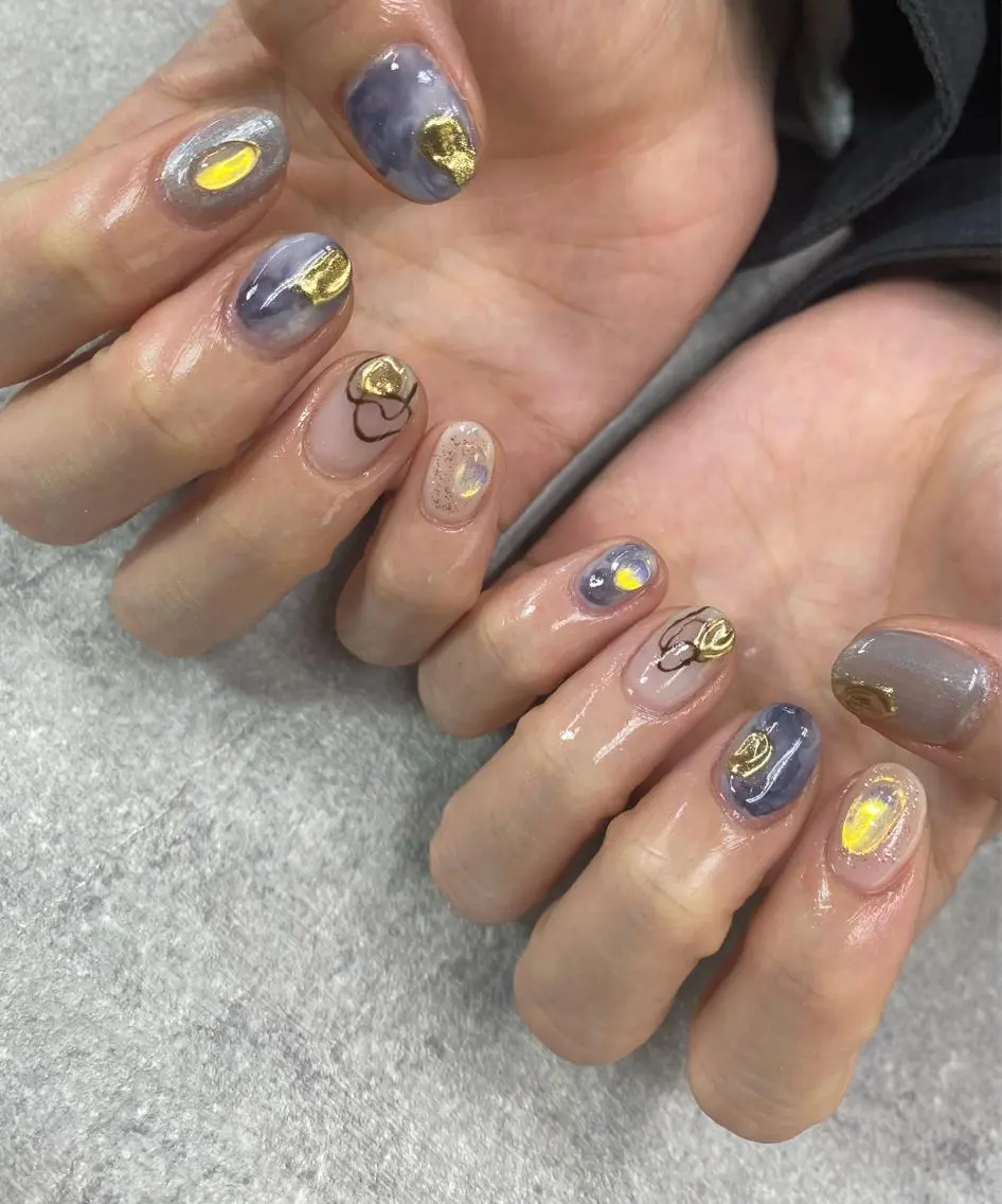 ネイル アートネイル フレンチネイル ジェルネイル ガラスフレンチ グラデーション ハンドネイル ハンドケア FASTNAIL PLUS 新宿店のネイルデザイン