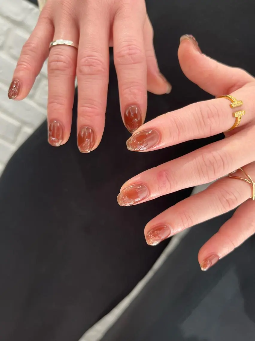 ネイル ブラウン nail* runa🌻のネイルデザイン