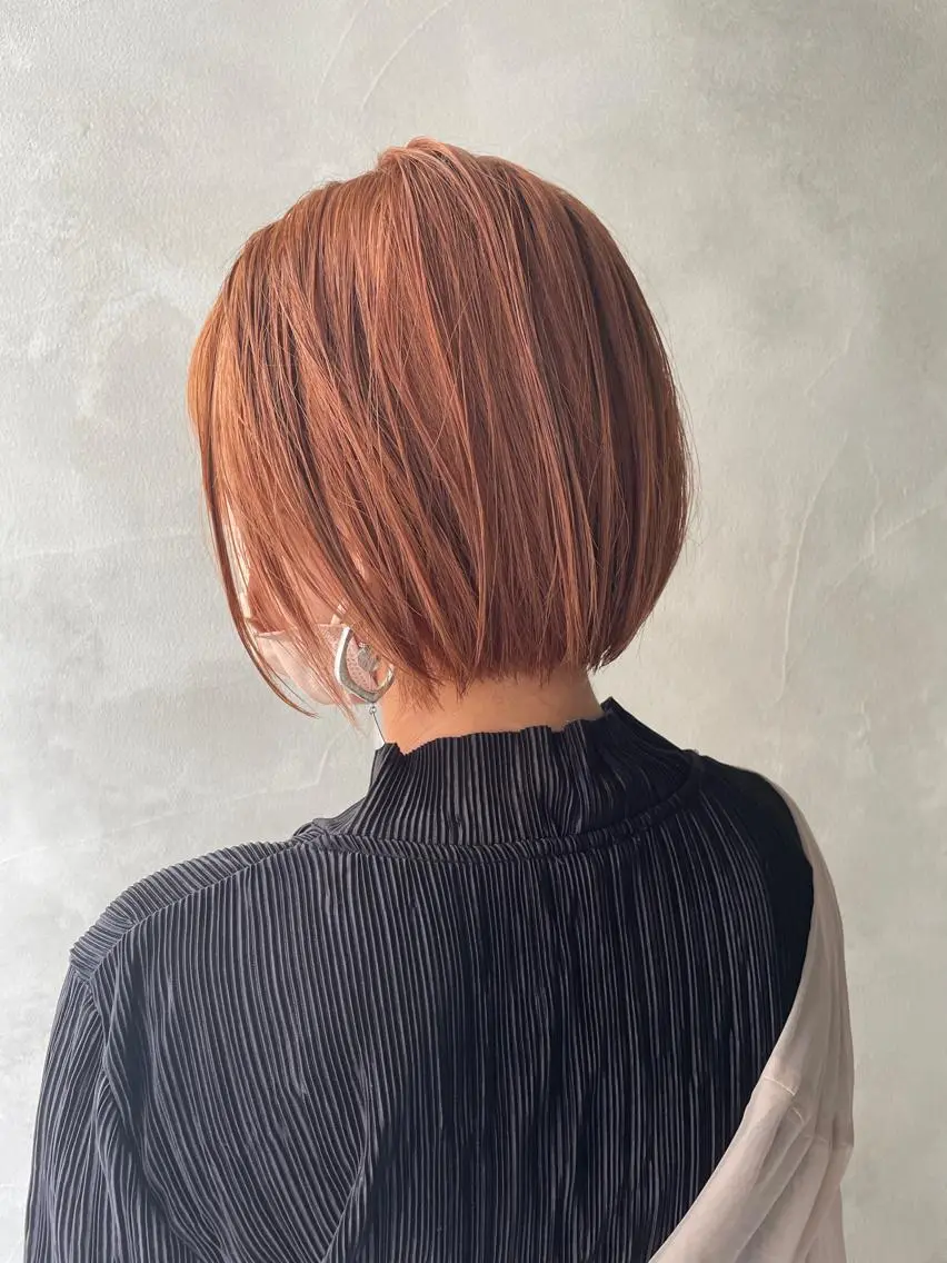 ショート カラー ベージュカラー オレンジ オレンジベージュ ヘアカラー トリートメント 【似合わせカット】 松尾一気のヘアスタイル