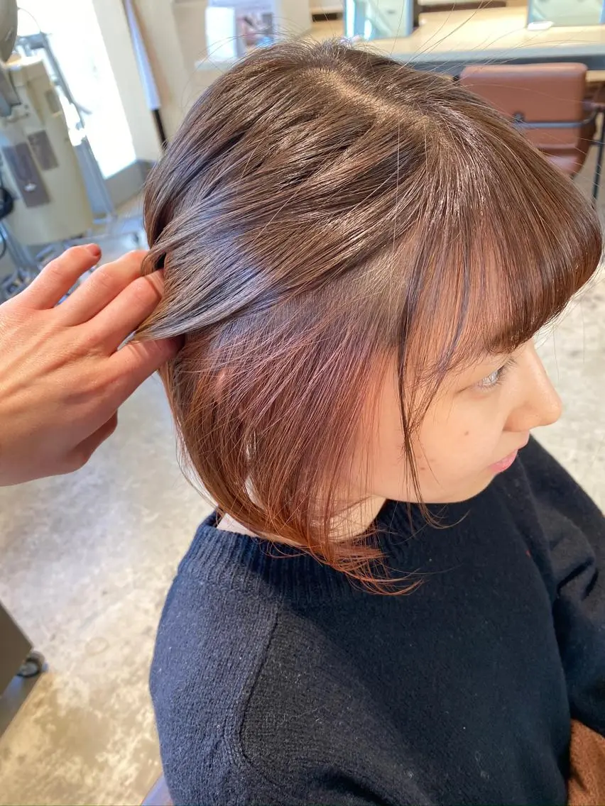 カラー インナーカラー カット ヘアカラー トリートメント 顔まわりの神様✨ 透明感カラー藤嶋秀幸のヘアスタイル