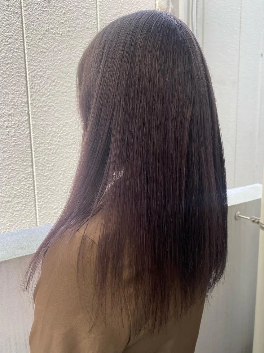セミロング カラー グレージュ ラベンダーカラー ラベンダーグレージュ ラベンダーグレー 遠藤沙也加 /レイヤーカットのヘアスタイル