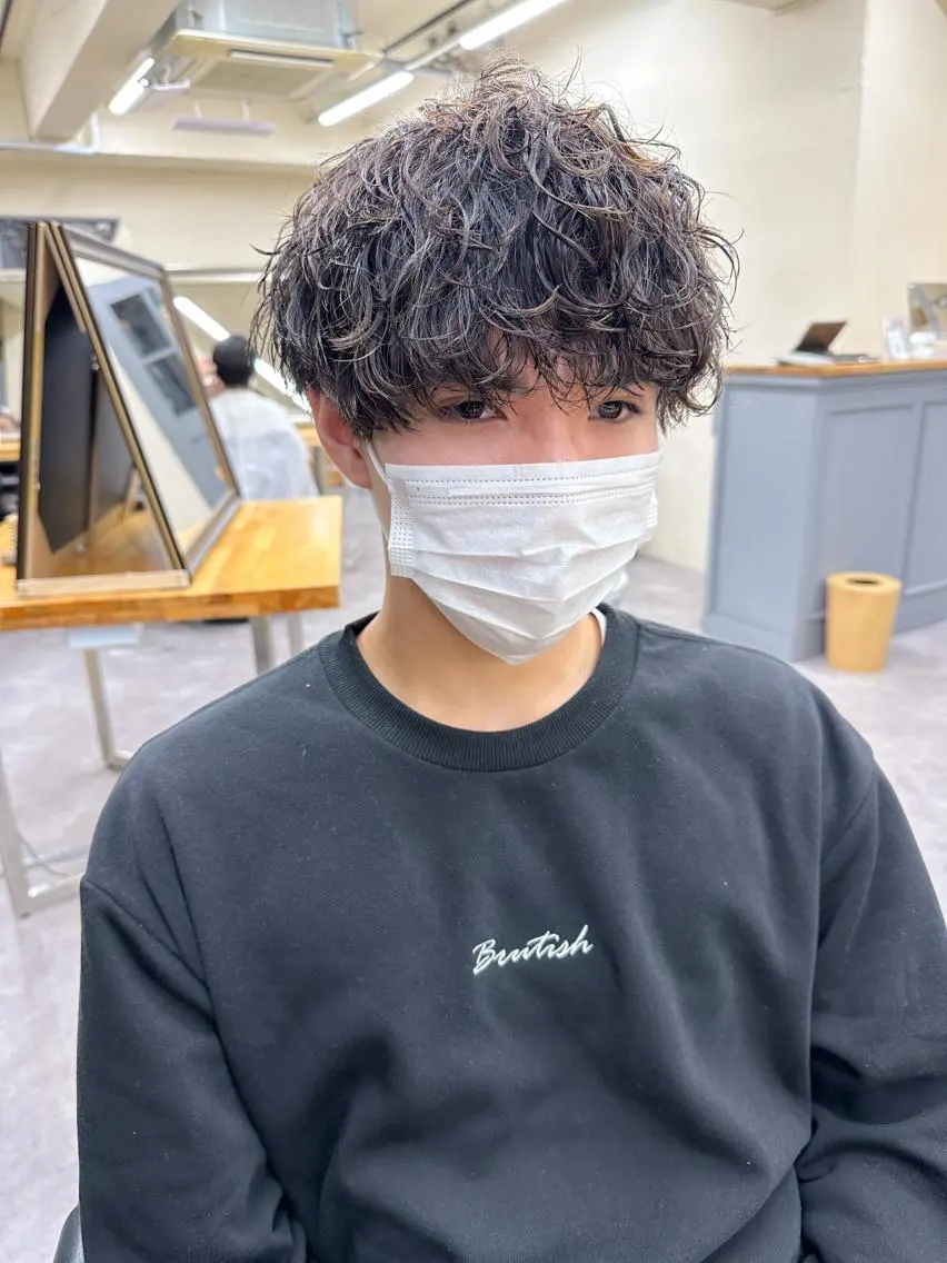 ショート パーマ メンズ カット パーマ メンズパーマ メンズ特化ryoのヘアスタイル
