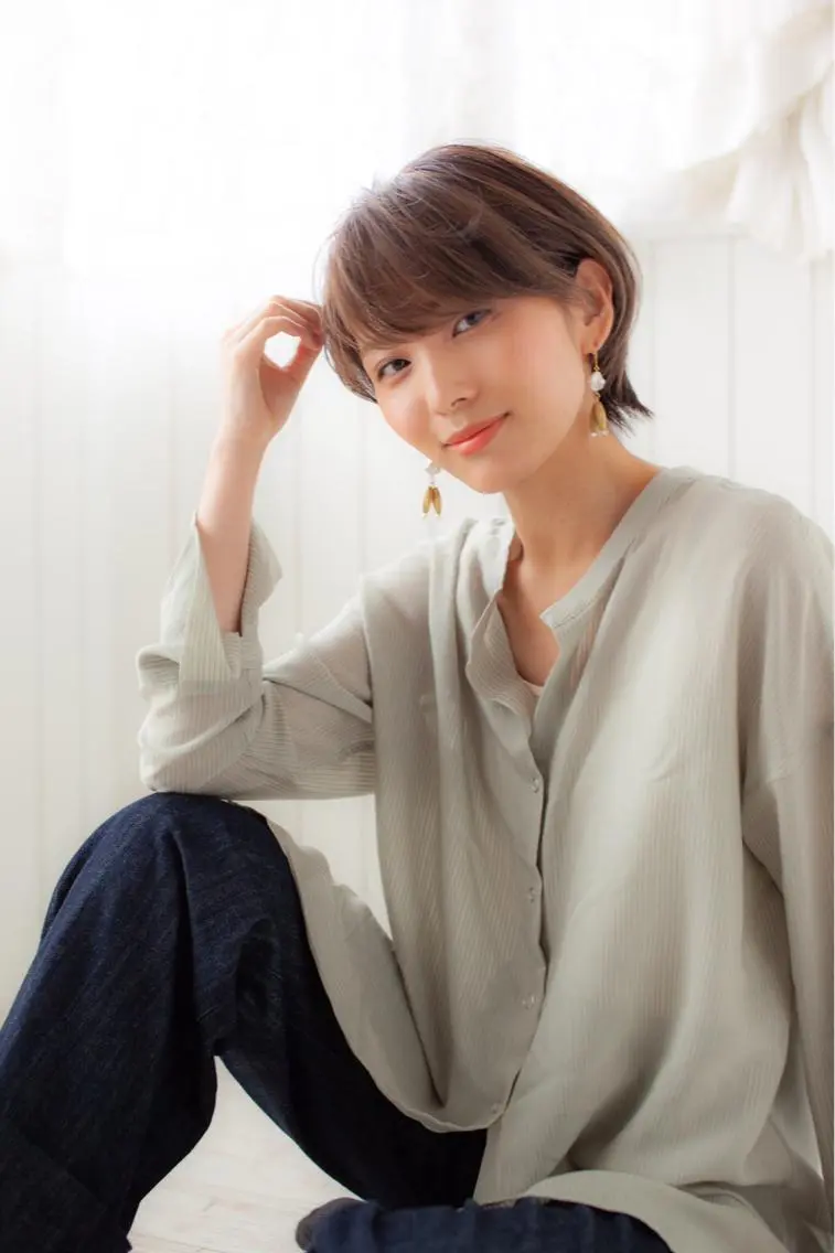 ショート カラー 丸みショート ショートヘア カット ヘアカラー 店長福島成美/髪質 改善縮毛矯正/カラーのヘアスタイル