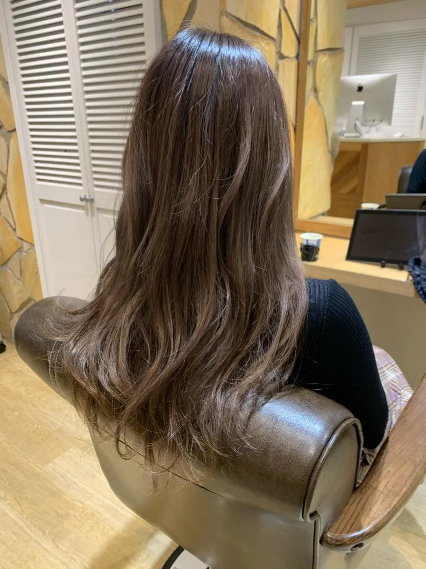 セミロング ヘアカラー トリートメント 渋谷ハイトーン/ デザインカラー阿部のヘアスタイル