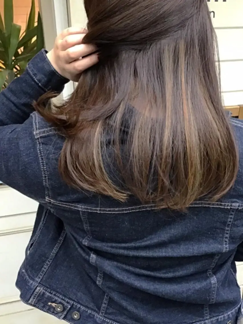 カラー ロング ハイライトカラー ハイライト 木村 昇のヘアスタイル