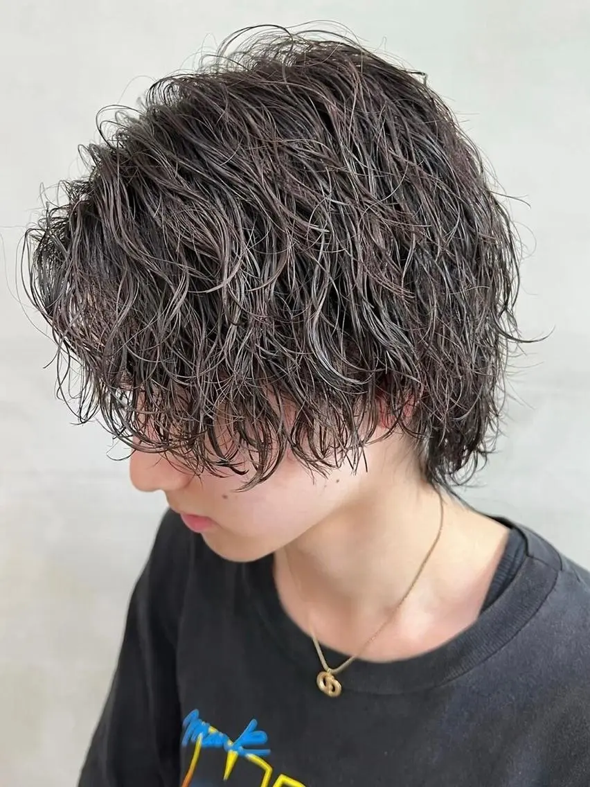 ショート パーマ メンズ メンズパーマ ツイストスパイラルパーマ スパイラルパーマ SENTA✨メンズ パーマ✨fifth栄のヘアスタイル