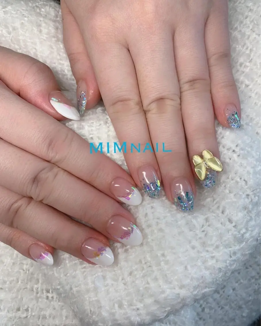 ネイル アートネイル フレンチネイル 韓国ネイル ミラーネイル ニュアンスネイル ハンドネイル *・*MIMnail 1号店・*:・*のネイルデザイン