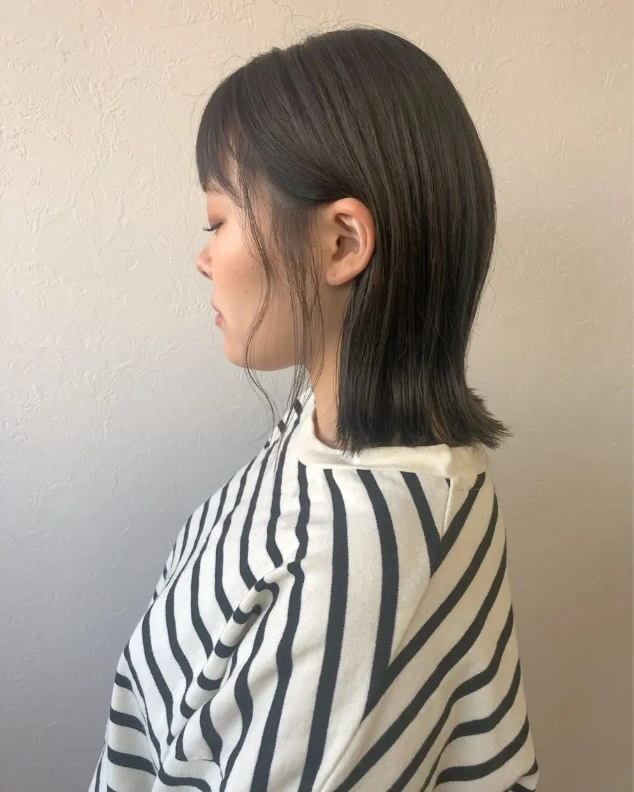 ミディアム カット ヘアカラー トリートメント 遠藤 和美のヘアスタイル
