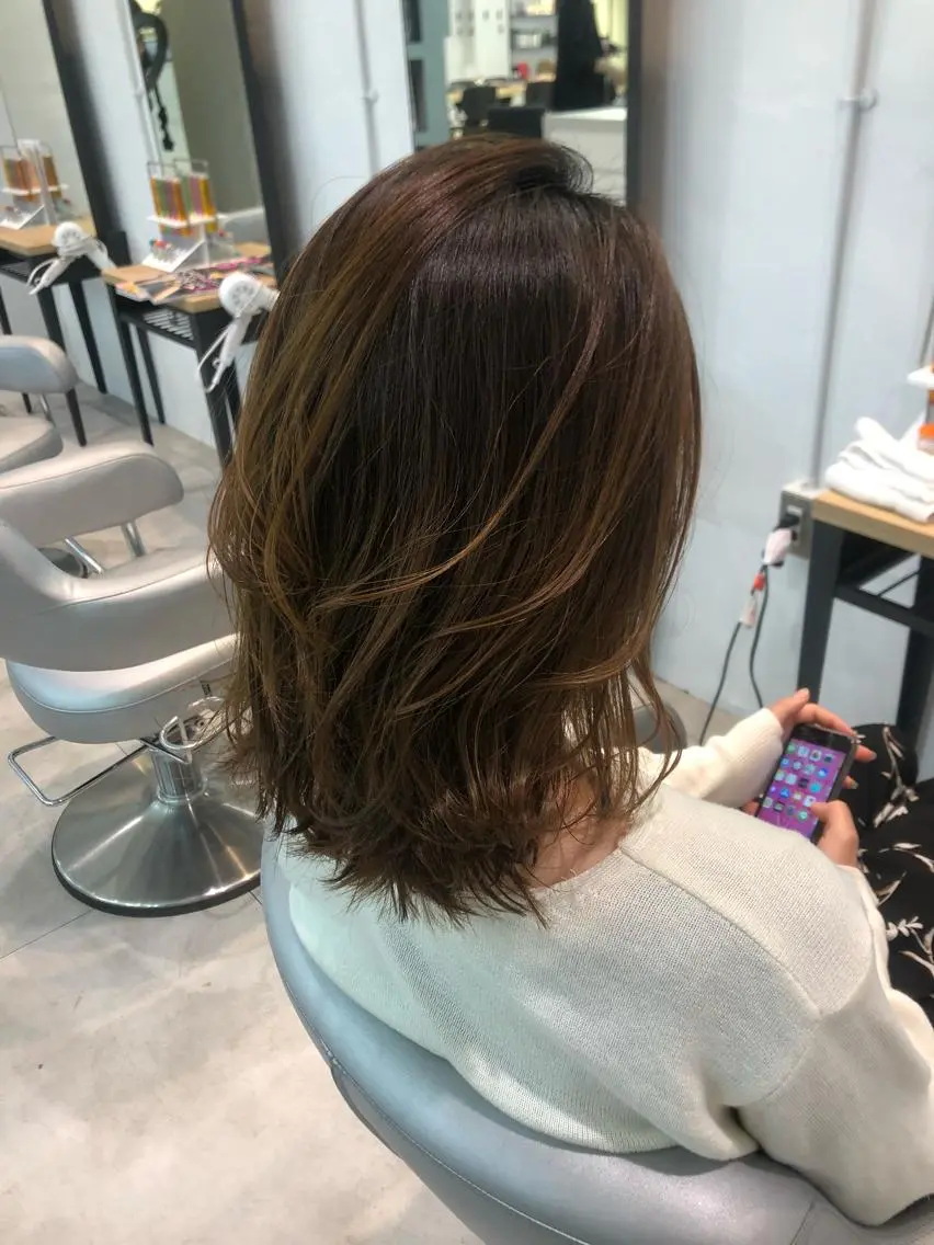 ミディアム カラー パーマ ヘアアレンジ メンズ まつげと眉 Meliaのマツエク・マツパデザイン