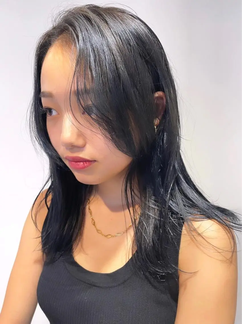 セミロング アッシュ HIBIKI/原宿 ハッシュカット🪄のヘアスタイル