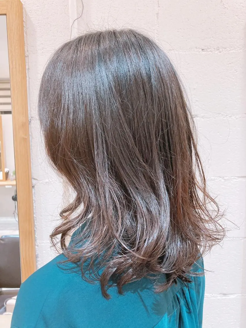 セミロング パーマ セミロングパーマ デジタルパーマ カット パーマ トリートメント Dream30 miyuのヘアスタイル