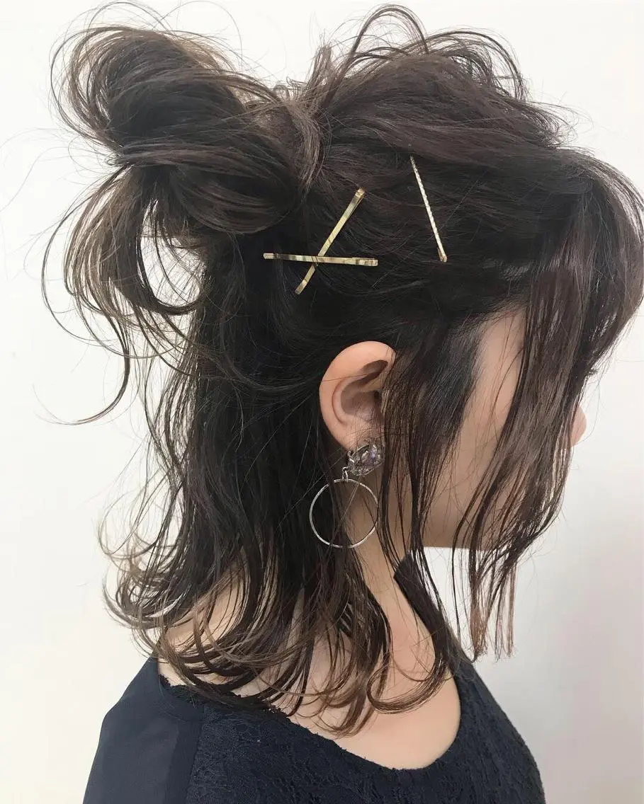 ミディアム カラー パーマ ヘアアレンジ メンズ キッズ ネイル マツエク・マツパ 子どものヘアアレンジ Lien 深井店のヘアスタイル