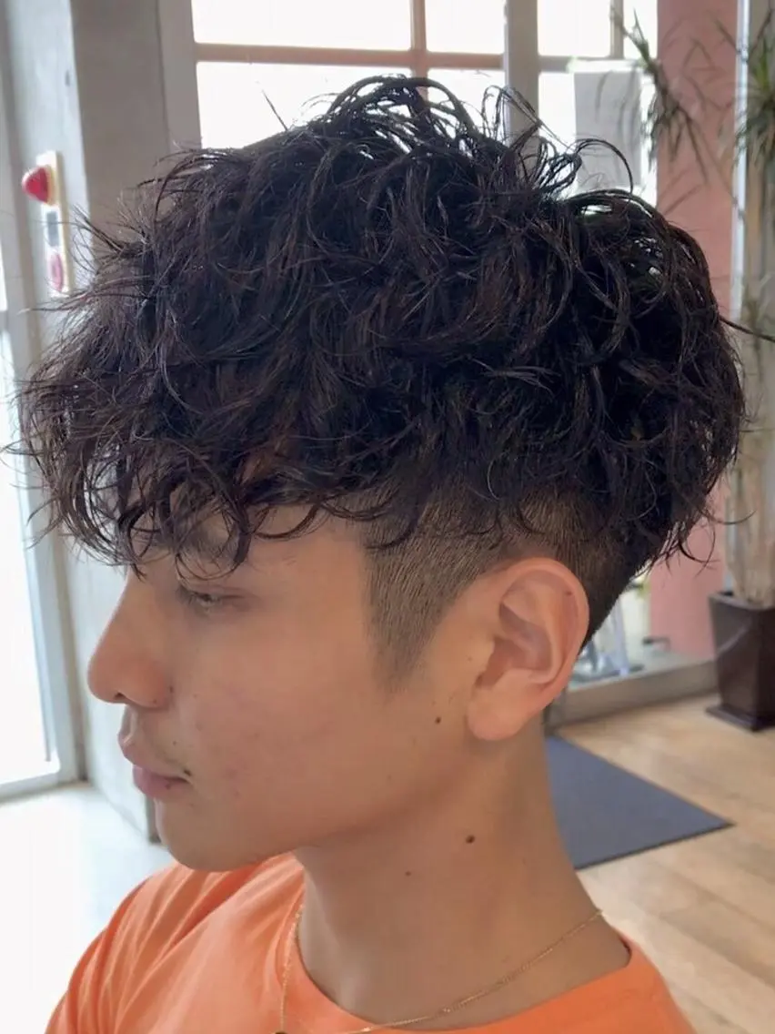 ショート パーマ メンズ メンズパーマ ツイストスパイラルパーマ スパイラルパーマ SENTA✨メンズ パーマ✨fifth栄のヘアスタイル