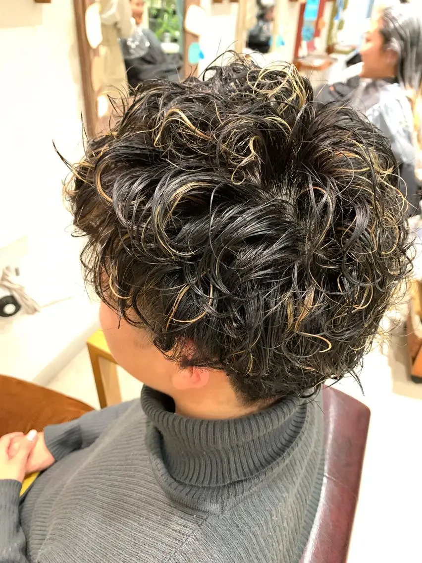 ショート カラー メンズ メンズメッシュ メンズパーマ メッシュ メンズ指名多数!! 田島史也のヘアスタイル