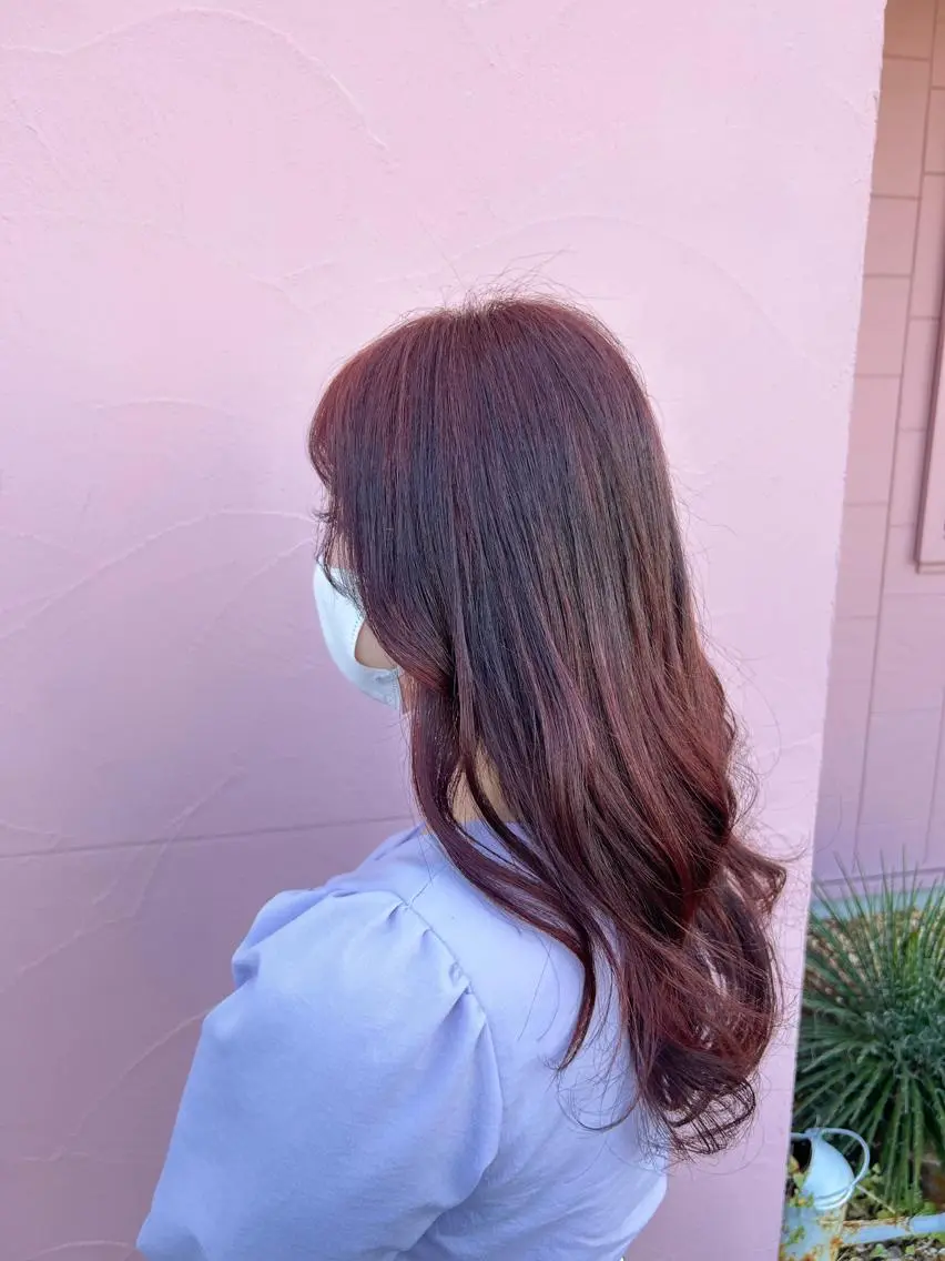 ミディアム カラー バレイヤージュ ブリーチ ケアブリーチ 透明感カラー デザインカラー 🔆韓国 norika🔆のヘアスタイル