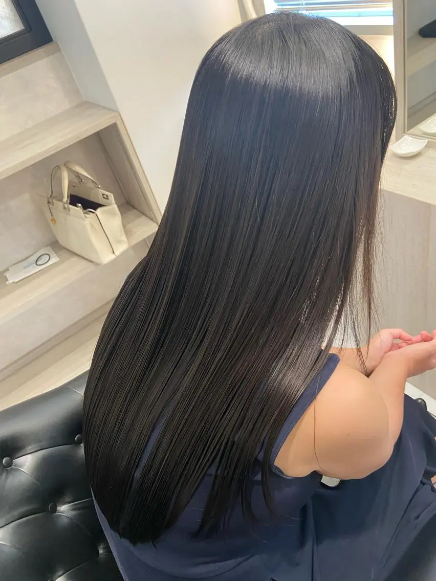 ロング 縮毛矯正 縮毛矯正 トリートメント ツバサ 髪質改善のヘアスタイル