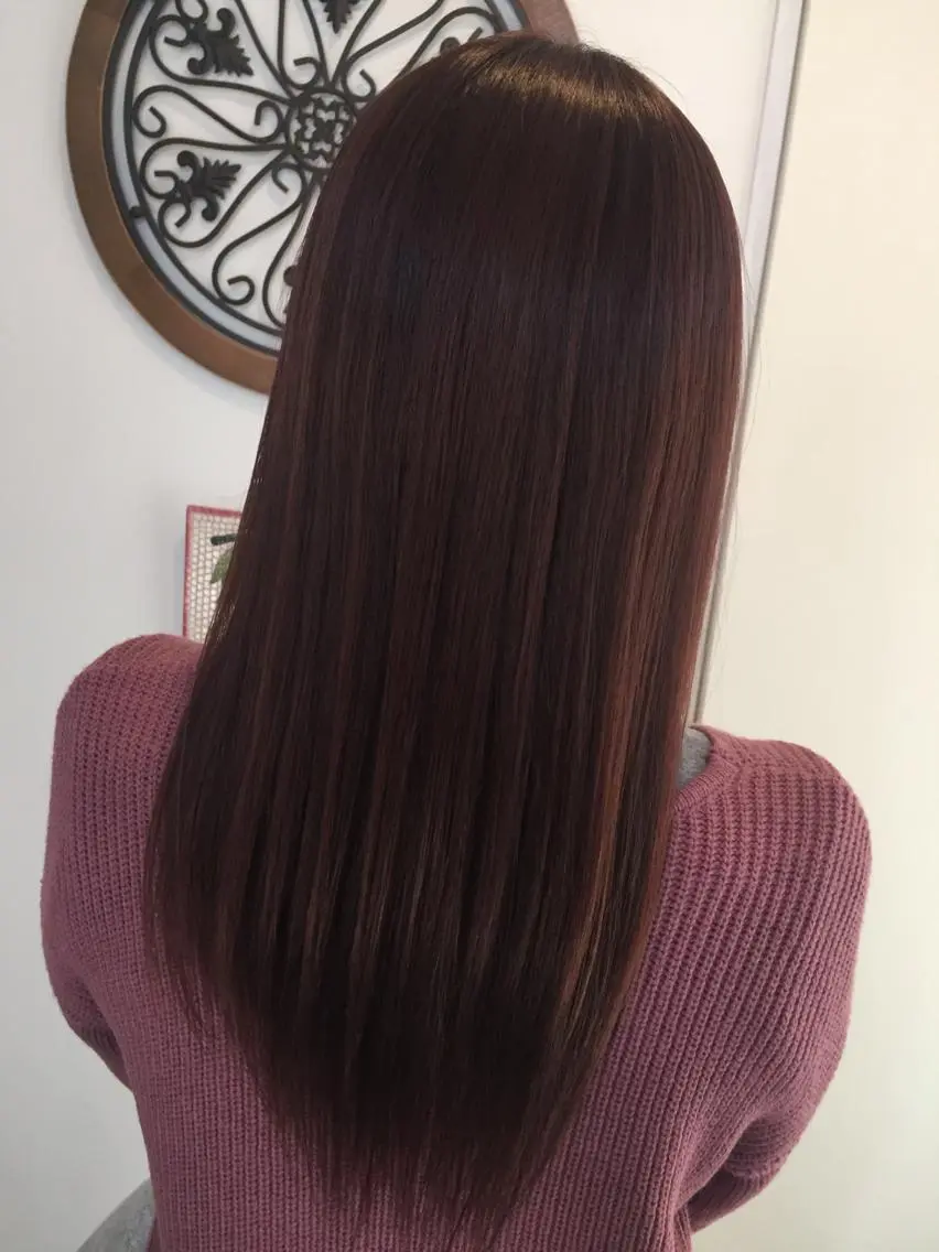 カラー アクアカラー 中山 ルミ子のヘアスタイル