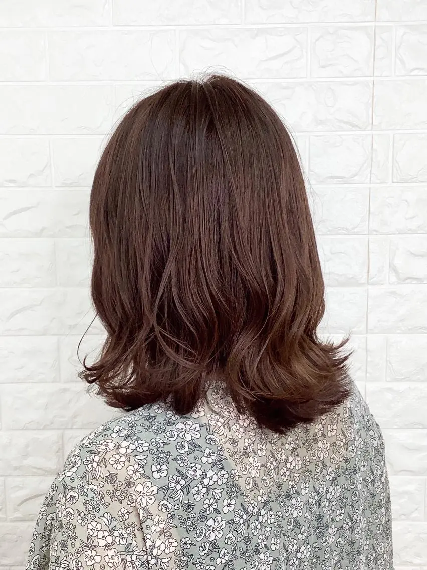 ミディアム カラー 髪質改善縮毛矯正 美容師✂️山崎竜二のヘアスタイル