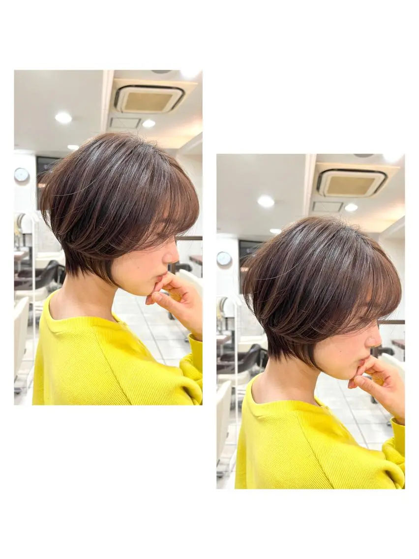 ショート ショートボブ ハンサムショート ボブ ハイライト 髪質改善 カット ヘアカラー トリートメント 《大人気髪質改善》 プログレス国分寺店のヘアスタイル
