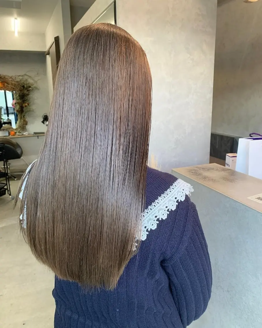ロング カット ヘアカラー トリートメント Haru/THREE …by velvetのヘアスタイル