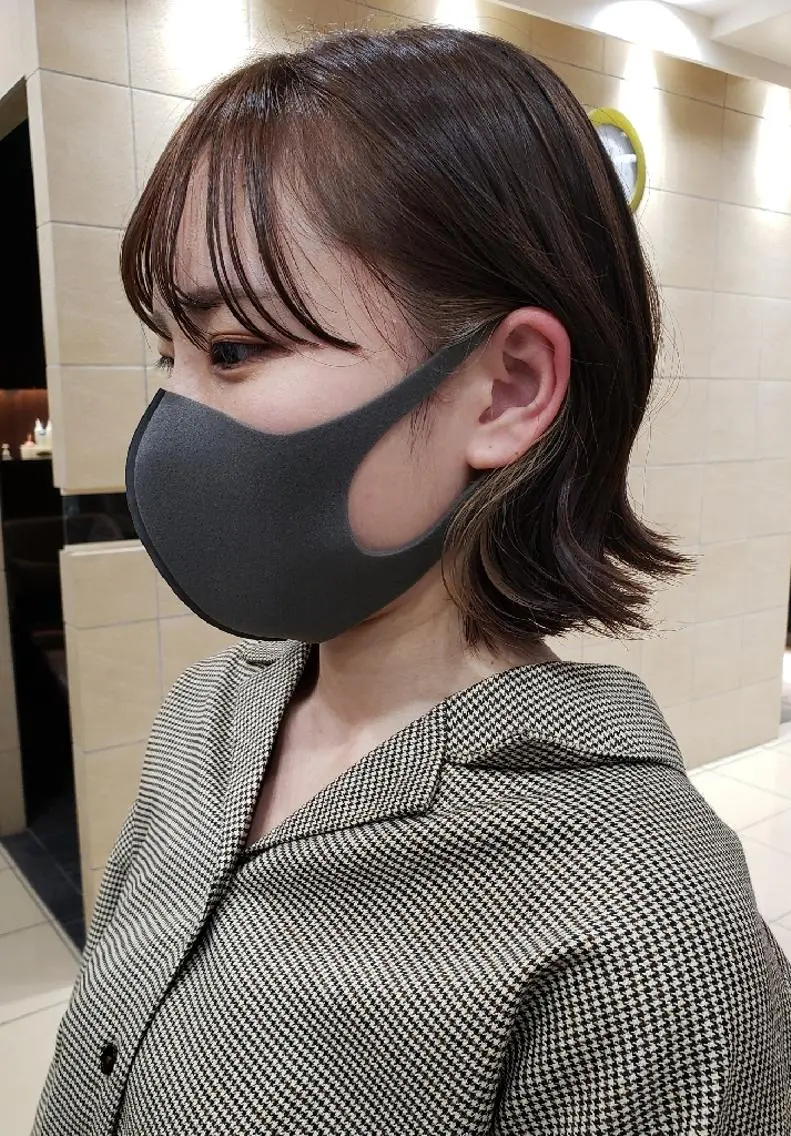 ショート カラー ベージュカラー ブリーチ インナーカラー ボブ 堀内 翔のヘアスタイル
