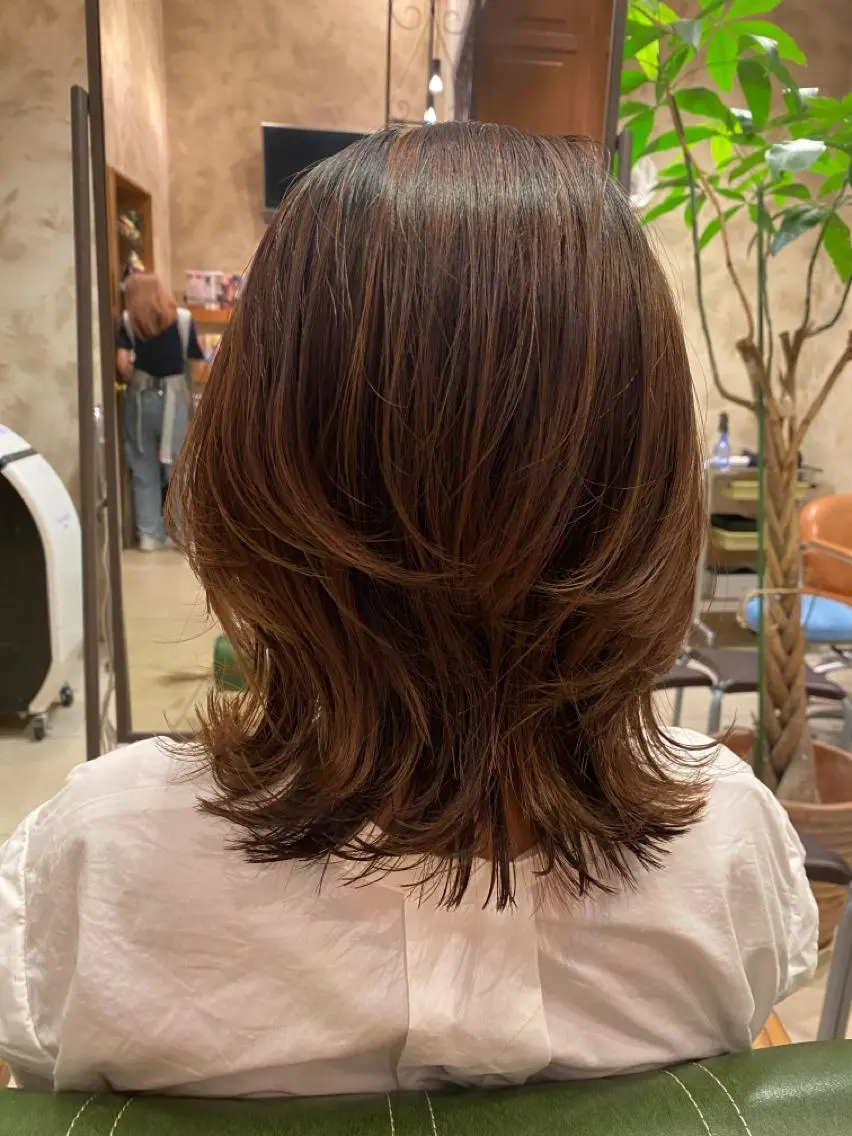 ミディアム sakamoto sayaのヘアスタイル