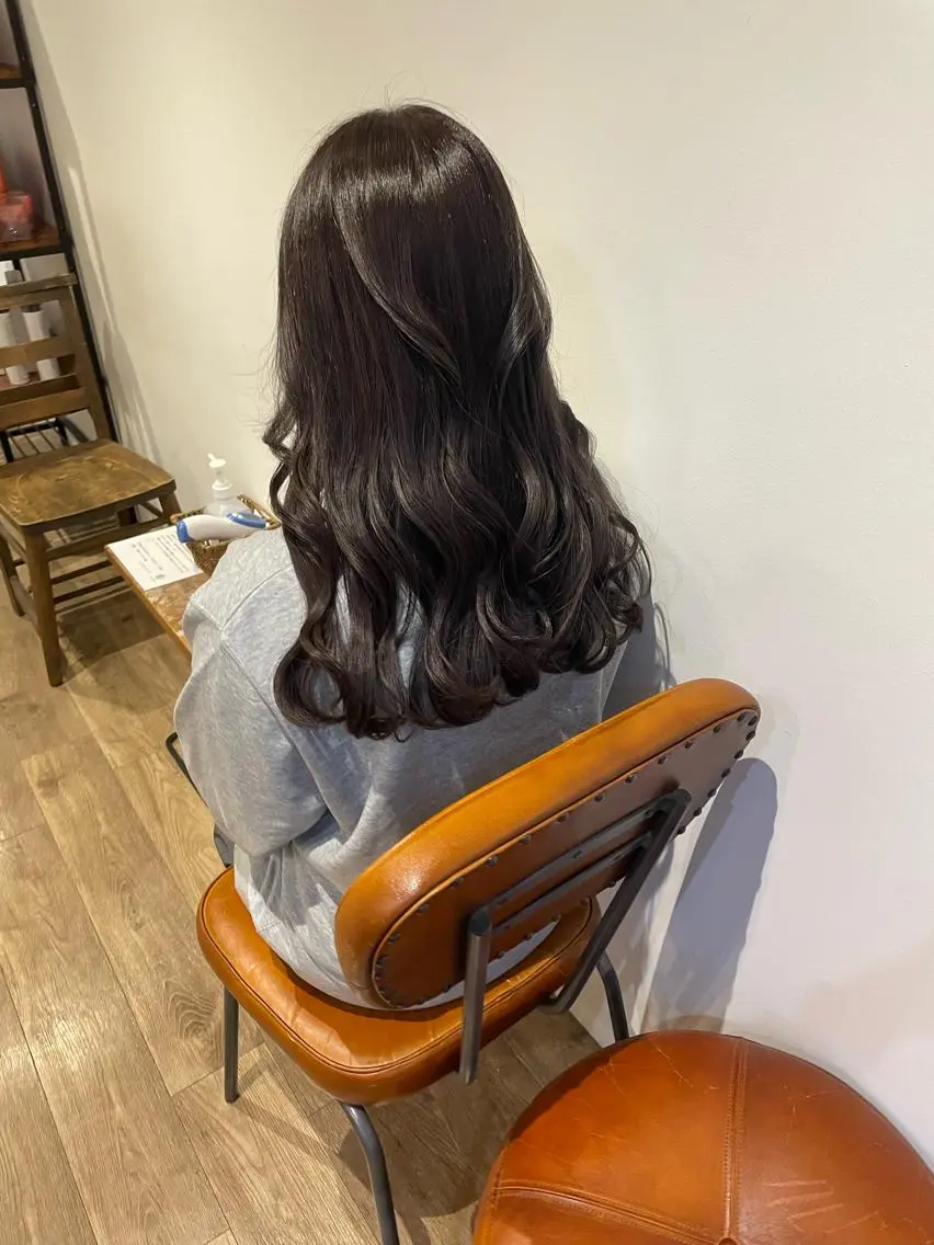 セミロング カラー ヘアアレンジ coco♡ 韓国hairのヘアスタイル