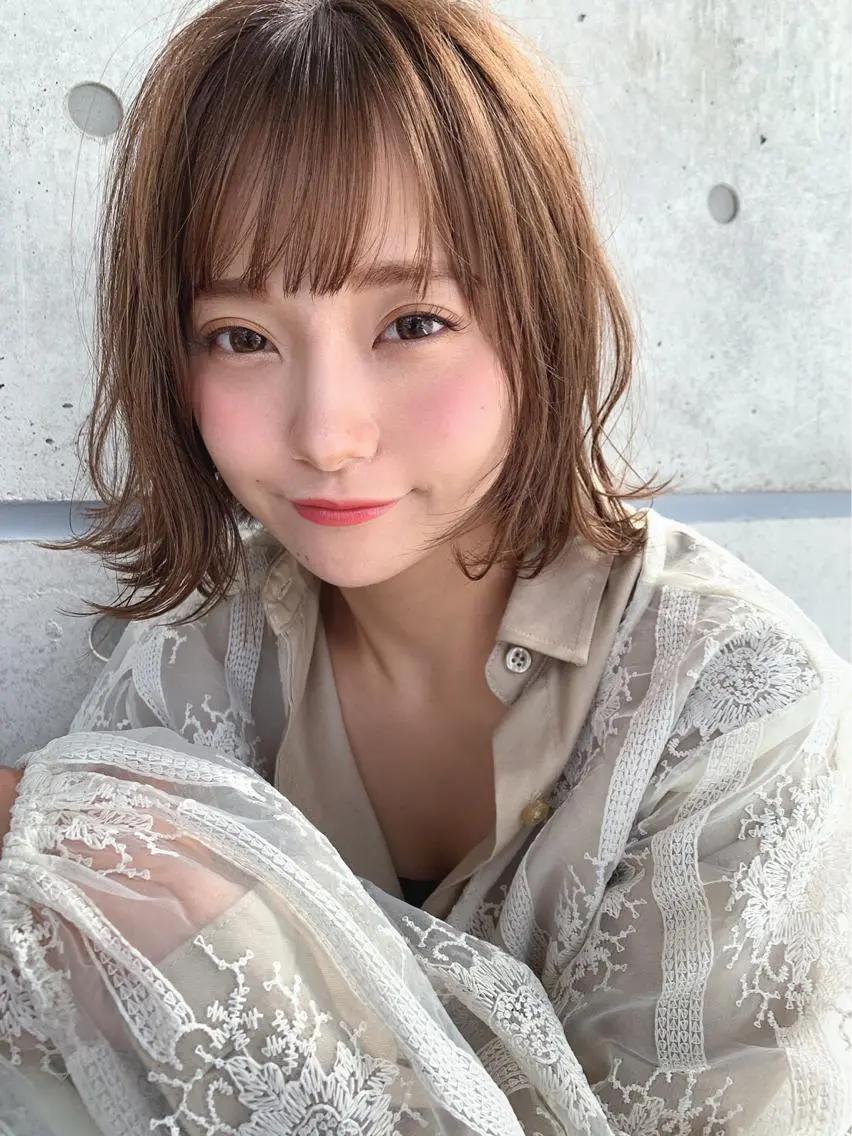 ミディアム カラー ヘアアレンジ カット ヘアカラー トリートメント ヘッドスパ ヘアセット 🪞SHE池袋 Official🪞のヘアスタイル