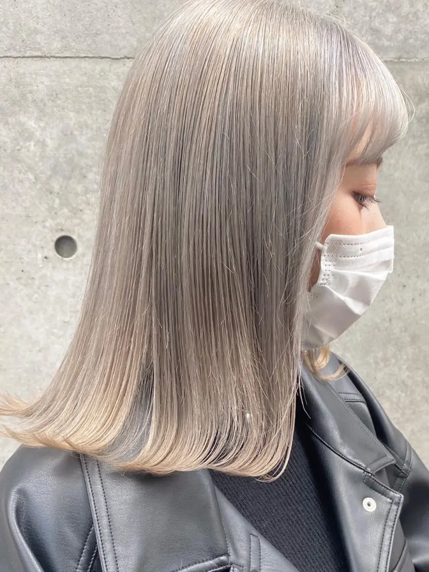 ミディアム カラー ブリーチ ダブルカラー グレージュ ハイトーンカラー イルミナカラー 🧡色落ちまで2度 楽しめる🧡ヨシキのヘアスタイル