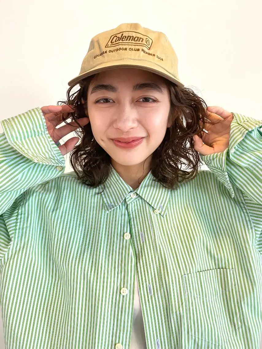 セミロング カラー パーマ ヘアアレンジ メンズ キッズ メンズパーマ セミロングパーマ パーマスタイル🔅 sayacaのヘアスタイル