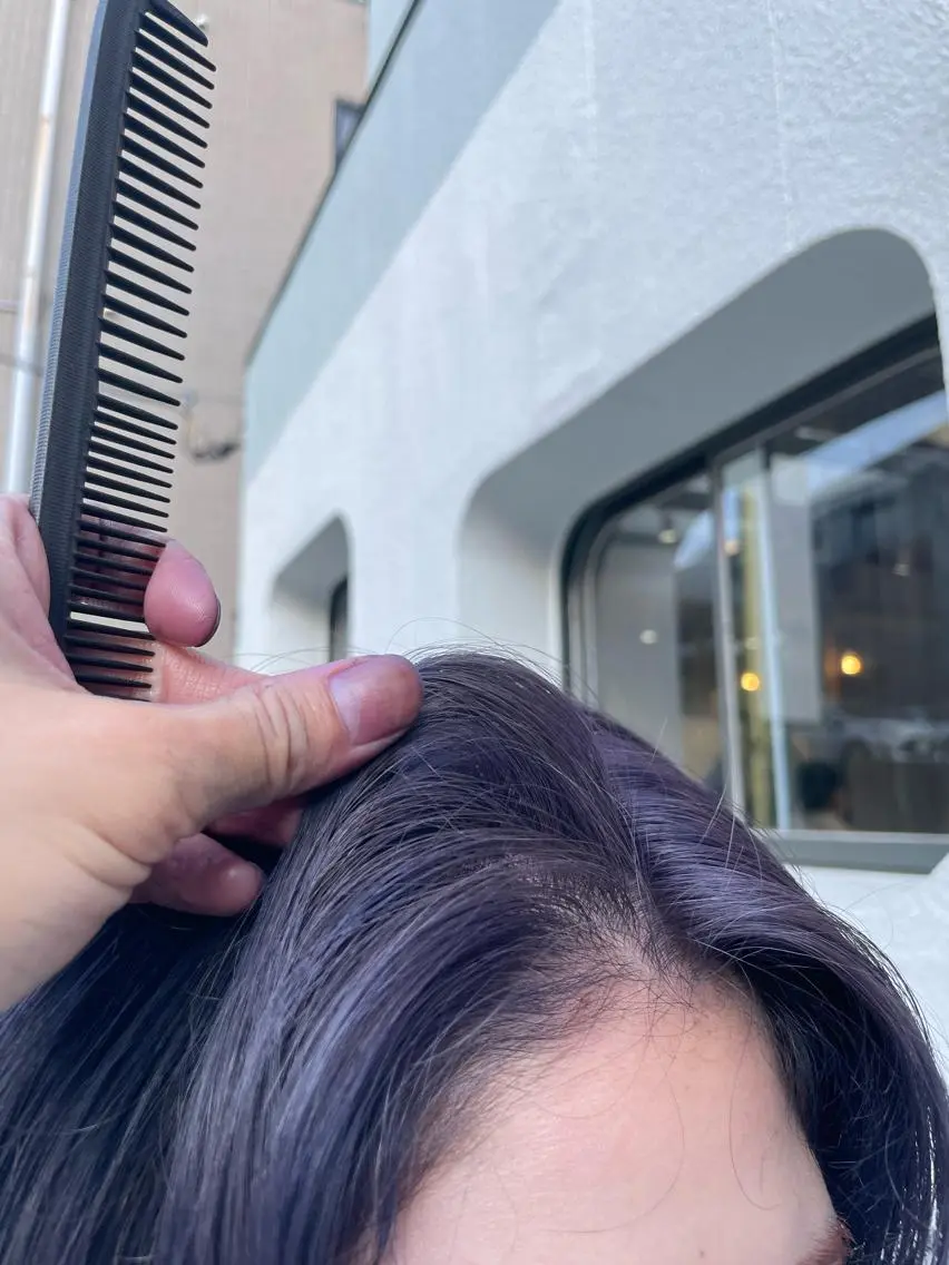 カラー ブルーカラー ブルーバイオレット バイオレットカラー 五十嵐 雄毅のヘアスタイル