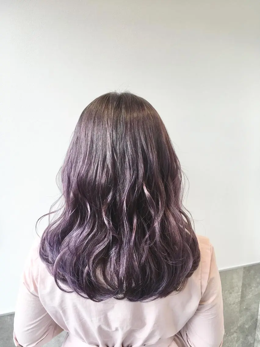 ミディアム カラー ブルーカラー ブルーバイオレット バイオレットカラー ヘアカラー トリートメント ヘアセット yoshi ☆のヘアスタイル