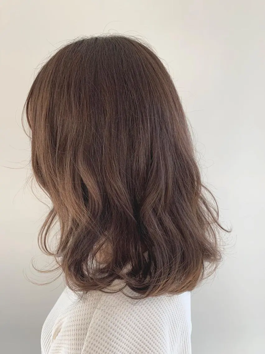 ミディアム カラー パーマ ヘアアレンジ ベージュカラー 加藤 綾華のヘアスタイル