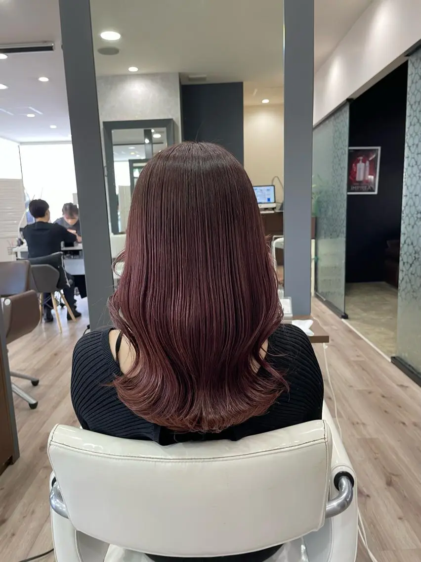 ロング カラー ブリーチ グラデーションカラー ハイライトカラー ラベンダーカラー ピンクカラー たなか りなのヘアスタイル