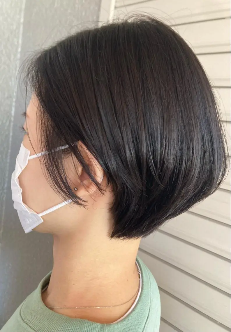 ショート カラー ショートボブ アッシュ ブルーカラー ブルーアッシュ ボブ noce harumiのヘアスタイル
