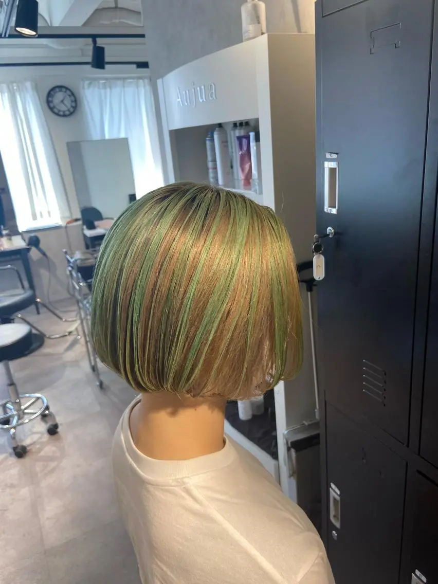 ロング ヘアカラー トリートメント FABLE HAIR ファブル難波・心斎橋のヘアスタイル