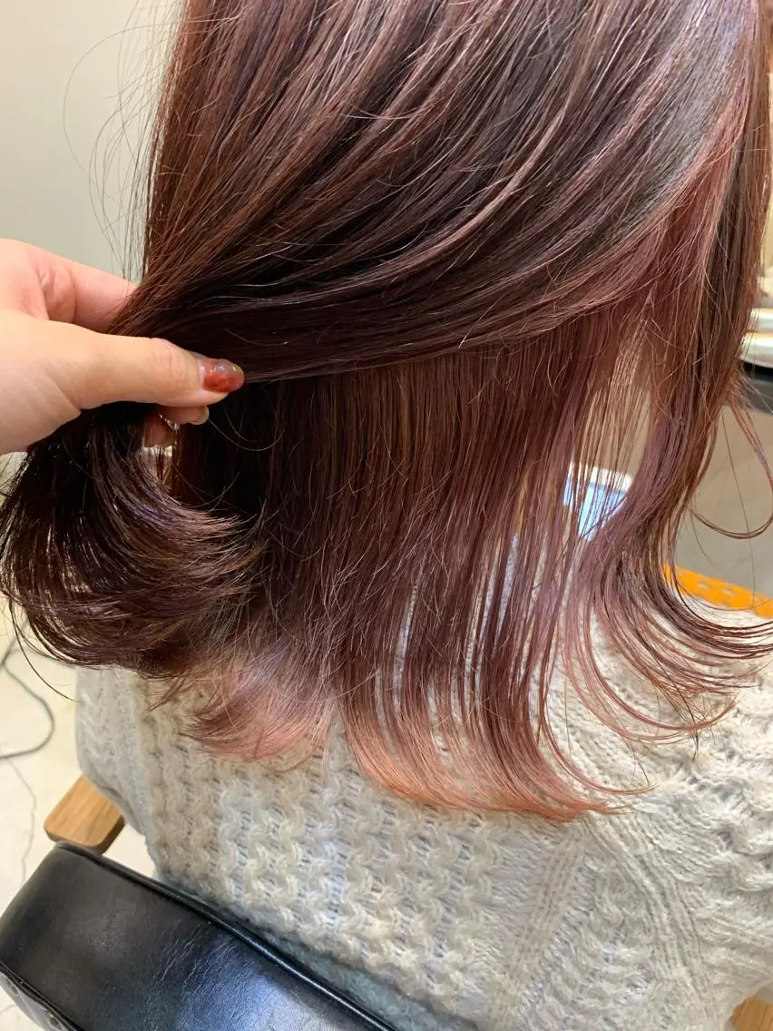 ミディアム カラー ヘアアレンジ REONA🪽✨薬院 レイヤーカット🫧のヘアスタイル