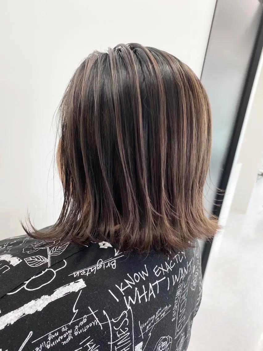 ミディアム カラー パーマ ヘアアレンジ キッズ ネイル マツエク・マツパ ★ 里奈★のヘアスタイル