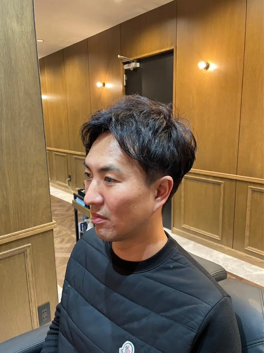 ショート メンズ カット ヘアカラー 本町No1カット集団 AFROのヘアスタイル
