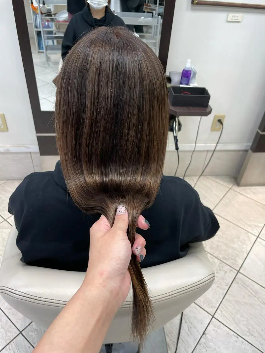 ロング パーマ カット 縮毛矯正 トリートメント コレットヘアー 田中アヤノのヘアスタイル