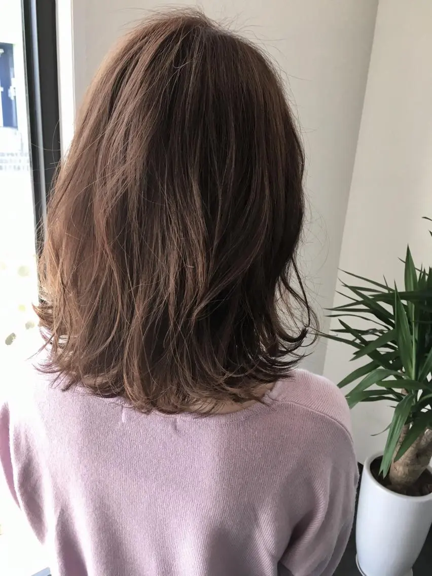 ミディアム カラー ベージュカラー ラベンダーカラー ラベンダーベージュ 川合 勇気のヘアスタイル