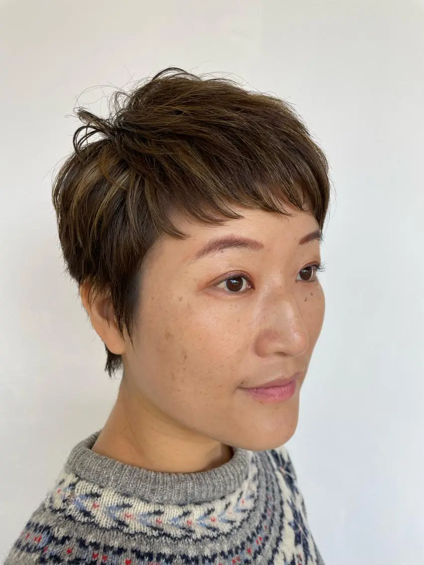 ショート カラー ベリーショート ハイライトカラー ハイライト ショートヘア 小酒井 智洋のヘアスタイル