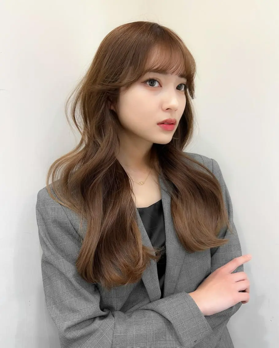 ロング 🤍🤍韓国ヘア おたけ🤍🤍のヘアスタイル