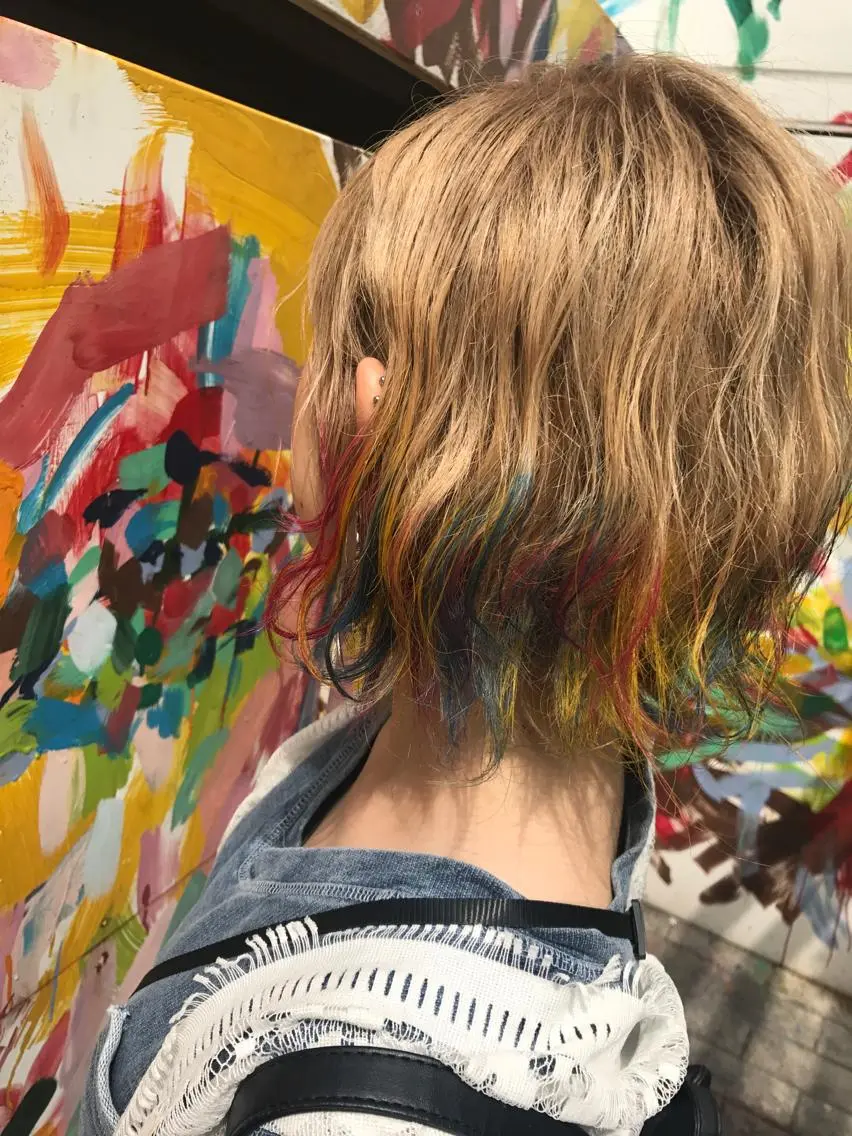 ミディアム カラー グラデーションカラー noll【今池駅前】 池田碧花のヘアスタイル
